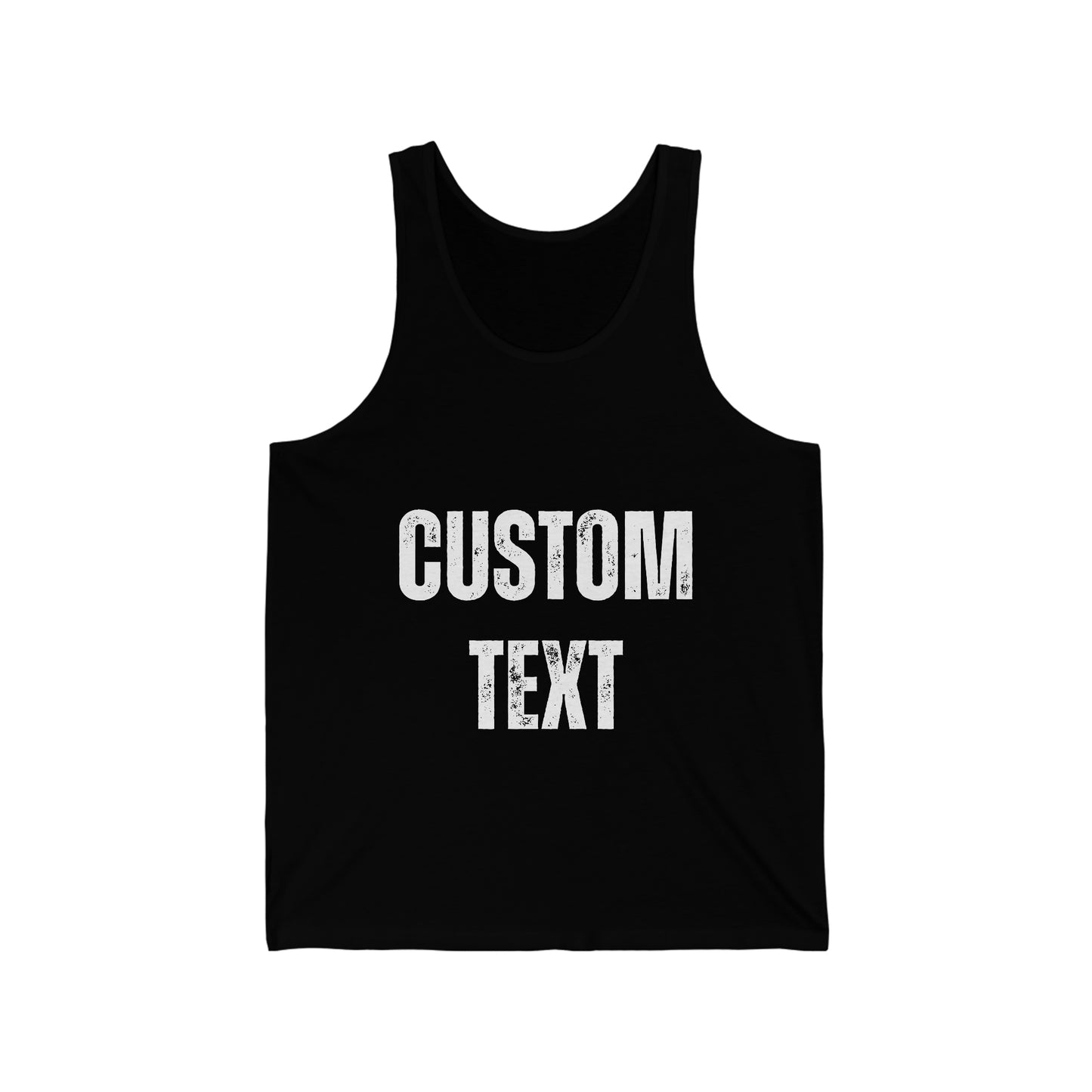 Men's Jersey Style Muscle Tank- Custom Text