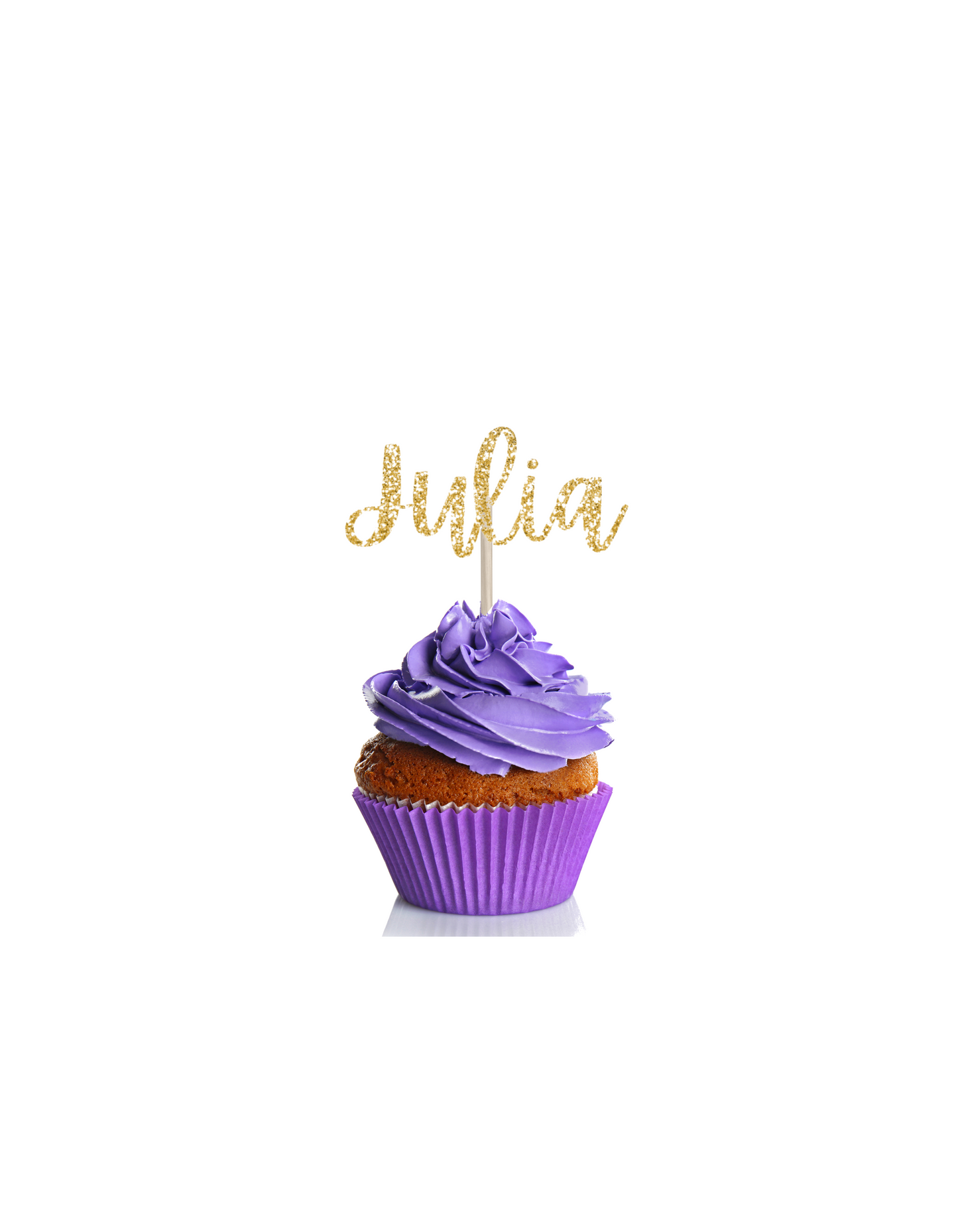 Cupcake Topper - Custom Glitter Design