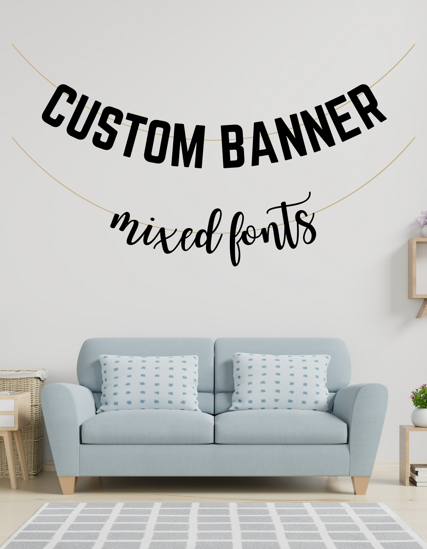 Two Row Party Banner - Mixed Fonts