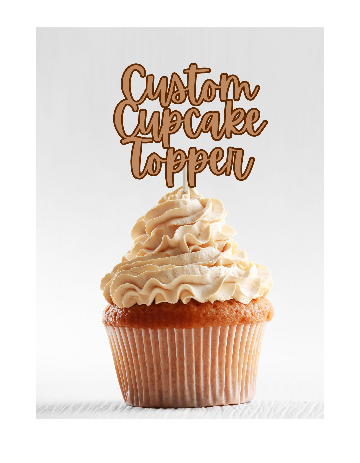 Cupcake Topper - Solid Color Custom Design