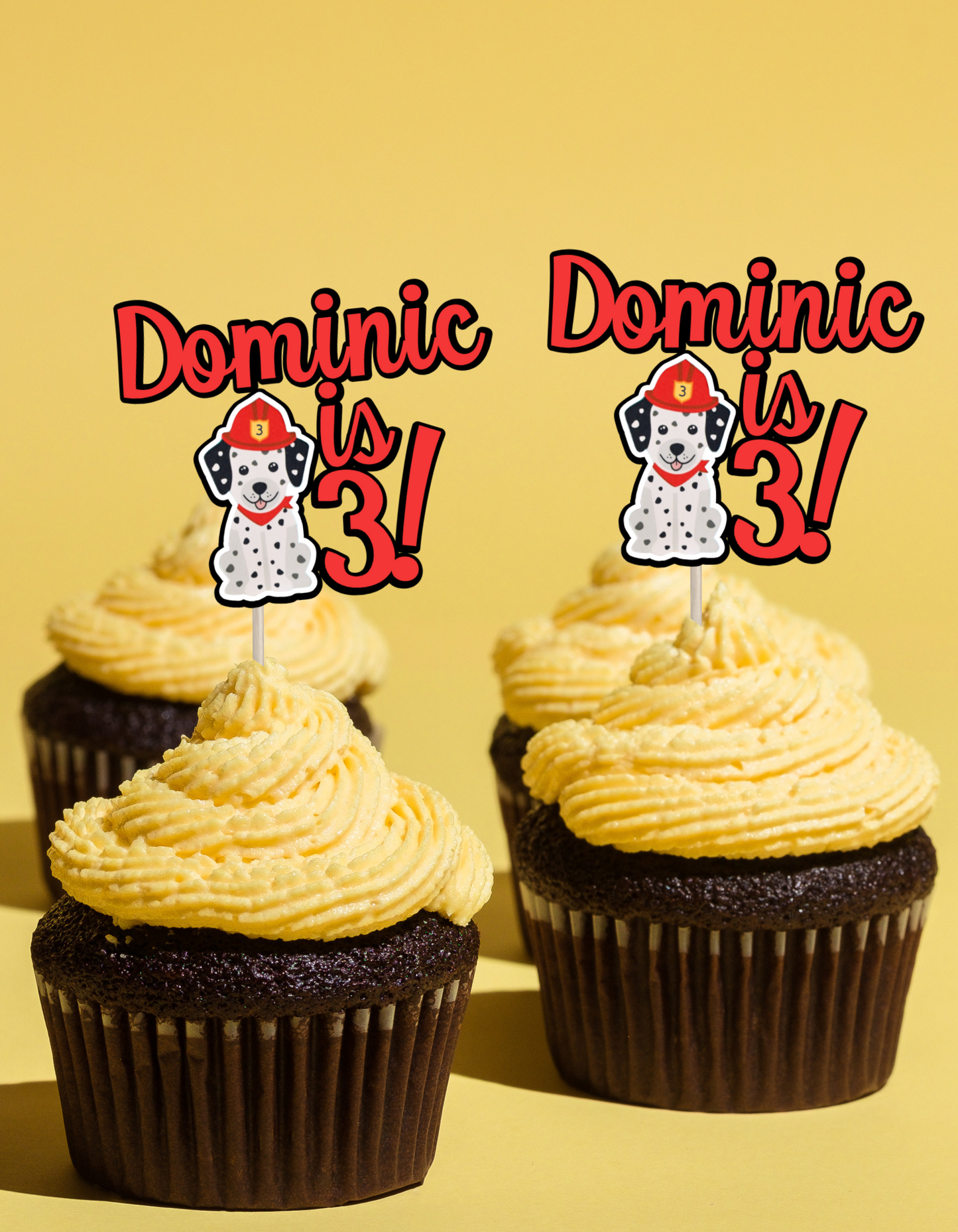Cupcake Topper - Solid Color Custom Design
