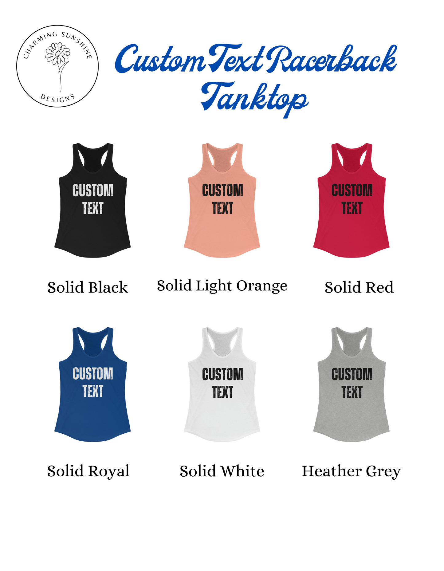 Women's Custom Text Racerback Tank