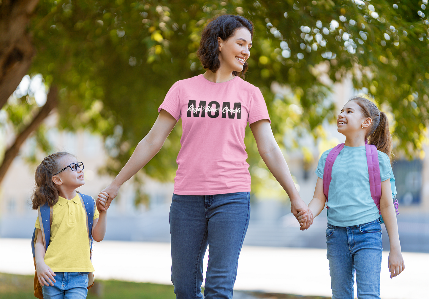 Mom T-Shirt With Personalized Kid Names