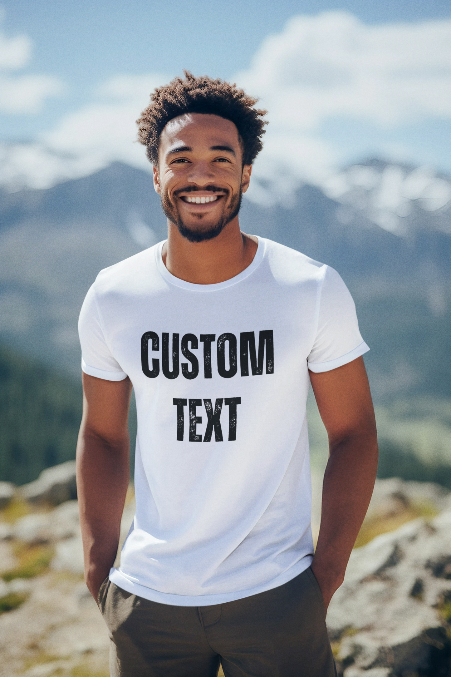 Men's Custom Text Crew T-Shirt