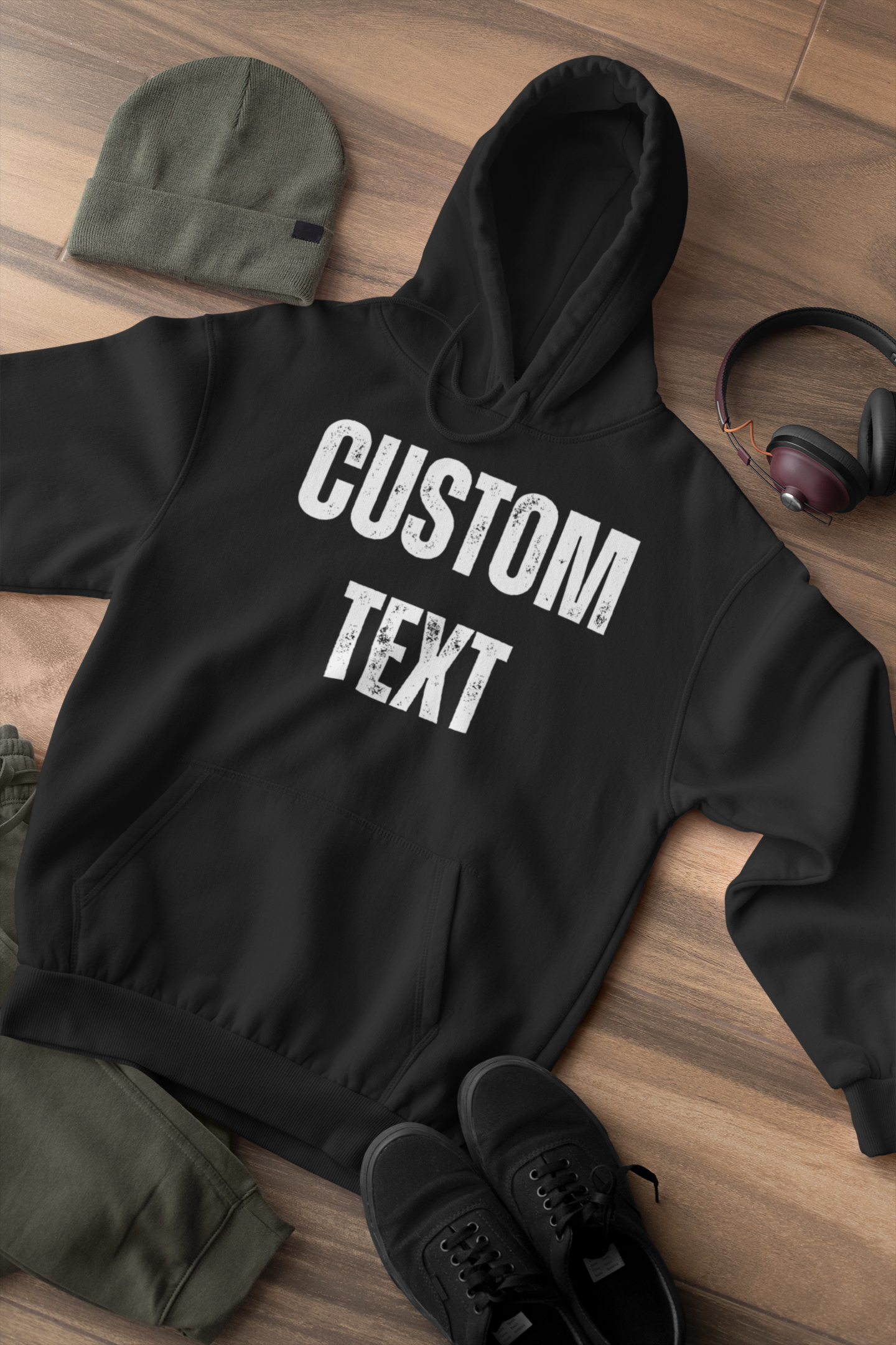 Men's Hooded Sweatshirt - Custom Text