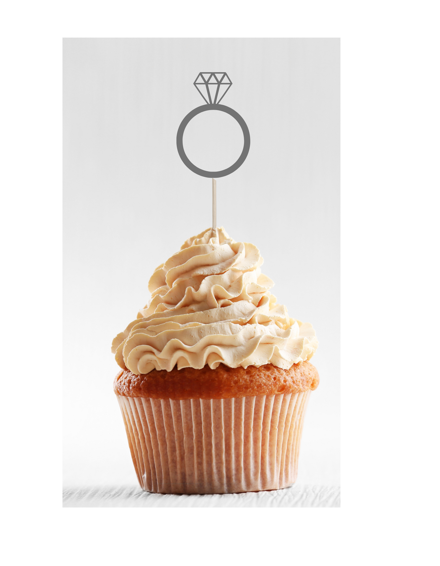 Cupcake Topper - Solid Color Custom Design