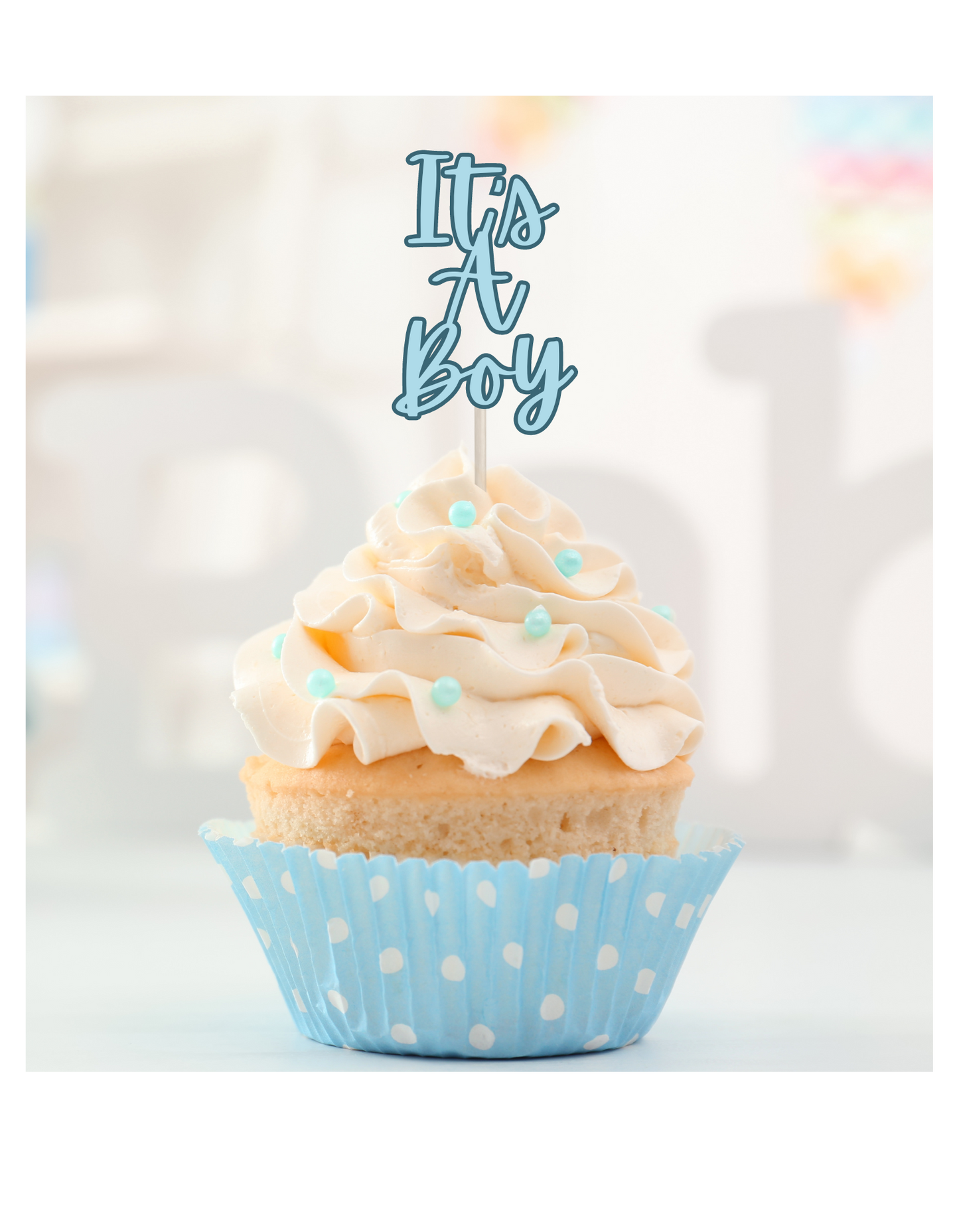 Cupcake Topper - Solid Color Custom Design